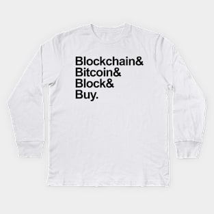 Bitcoin Helvetica List Kids Long Sleeve T-Shirt